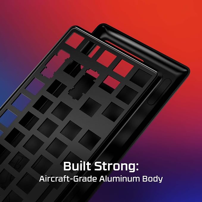 HyperX Alloy Origins PBT - Mechanical Gaming Keyboard, Keycaps, RGB Lighting, Compact, Aluminum Body, Adjustable Feet, Customizable with NGENUITY, Onboard Memory Clicky Switch, Black - Image 5