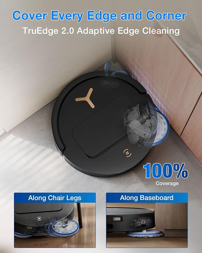 ECOVACS DEEBOT T50S PRO Omni Robot Vacuum and Mop, 25,000 Pa Suction, ZeroTangle 3.0 Anti-Tangle, TruEdge 2.0 Extendable Brush & Mop, AIVI 3D Obstacle Avoidance, Auto Mop Wash & Dry, Self-Emptying - Image 3