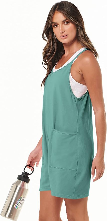 ANRABESS Womens Rompers Summer Casual Loose Sleeveless Overalls Spaghetti Strap Shorts Jumpsuit 2026 Beach Vacation Clothes - Image 5