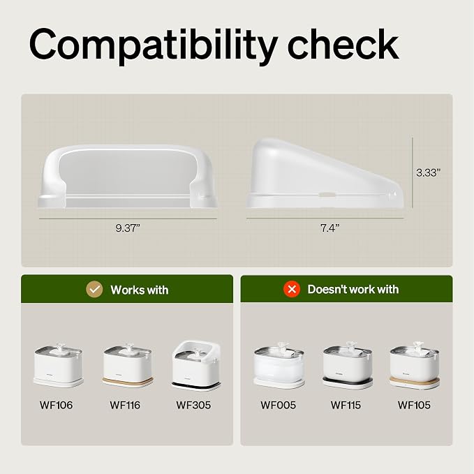 PETLIBRO Splash Shield for 3L Dockstream 2 Cat Water Fountain, Spill Guard Cover Compatible with PLWF106, PLWF116, PLWF305, Easy-Clean Pet Fountain Accessory - Image 2