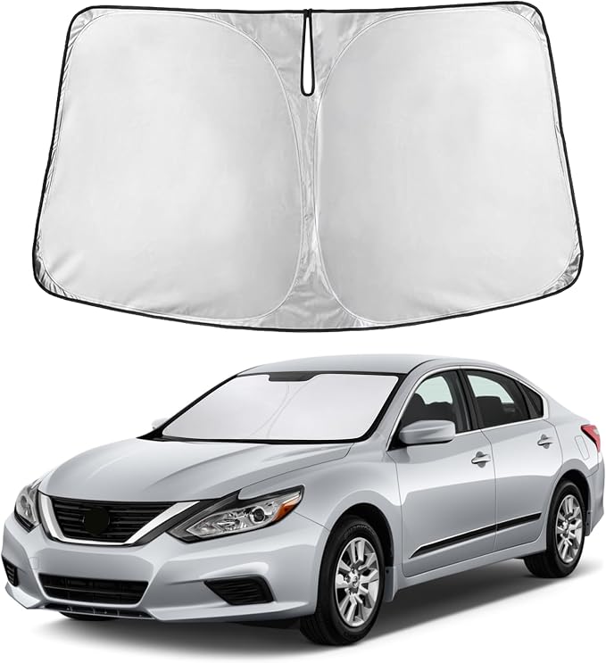 EcoNour Windshield Sunshade Compatible for Nissan Altima 2013-2016 2017 2018, Sun Visor for Front Windshield & Window Sun Shade Cover, UV Heat Blocker & Protector, Car Accessories by EcoNour