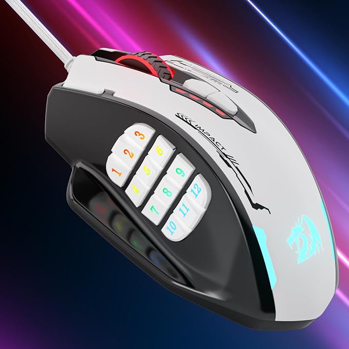 Redragon M908 Wired RGB MMO Gaming Mouse 24000 DPI Remapping Keys | Stable Lag-Free Connection, Redefine Keybinding Macro, Vibing Backlight, Ergonomic Grip Body Comfort - Image 7