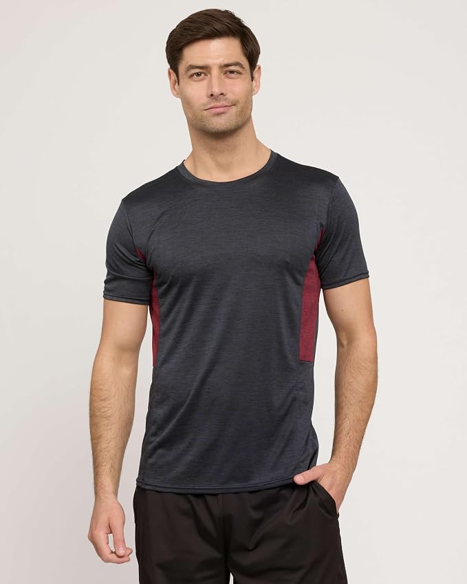 5 Pack Men's Dry Fit Short Sleeve T-Shirt Gym Workout Athletic Running Tee | Cooling, Moisture-Wicking, Crew Neck, Quick-Dry, Breathable, Active, Exercise, Fitness, Basketball, Cycling, Hiking, Tennis - Image 2