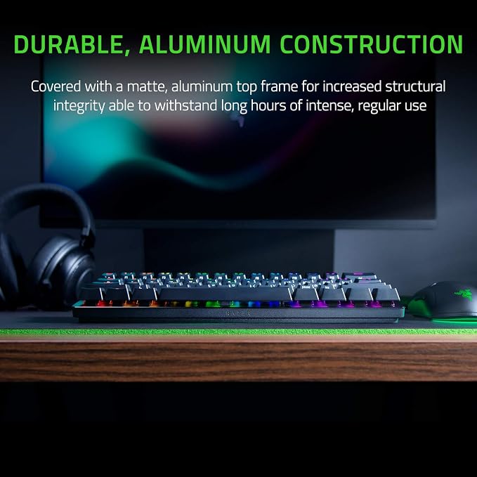 Razer Huntsman Mini 60% Gaming Keyboard, Linear Optical Switches, Black | Aluminum Top Frame, Chroma RGB Lighting, PBT Keycaps, Onboard Memory, Snap Tap - Image 5