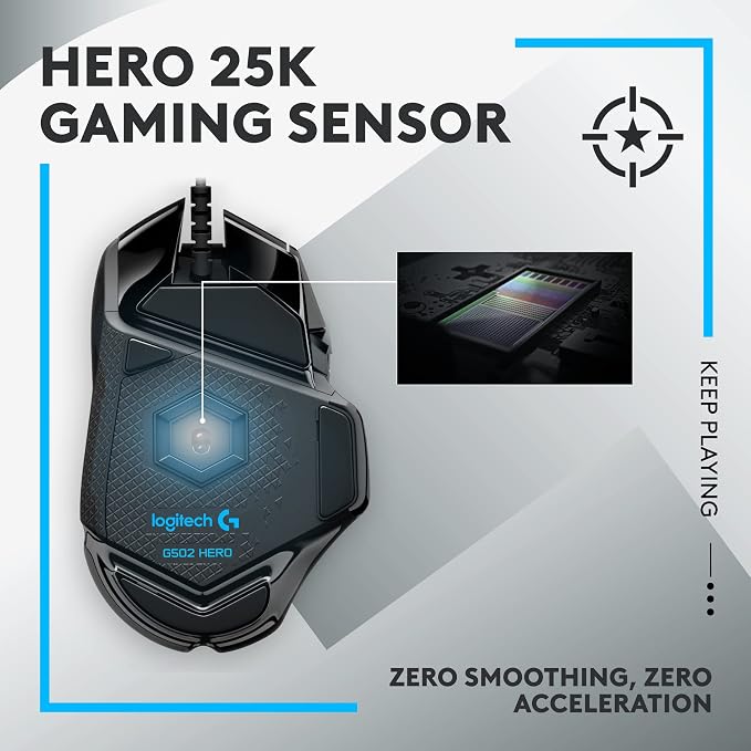Logitech G413 SE Mechanical Gaming Keyboard and Logitech G502 HERO High Performance Gaming Mouse Bundle - Image 2