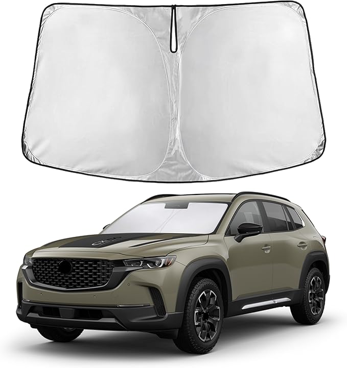 EcoNour Windshield Sunshade Compatible for Mazda CX-50 2023-2024 2025 2026, Sun Visor for Front Windshield & Window Sun Shade Cover, UV Heat Blocker & Protector, Car Accessories by EcoNour