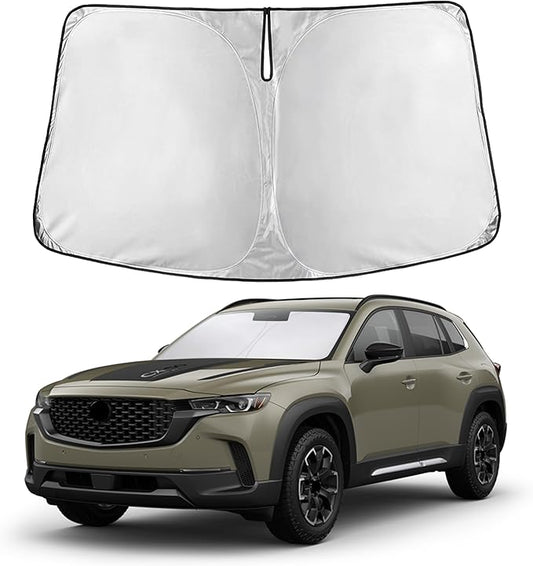 EcoNour Windshield Sunshade Compatible for Mazda CX-50 2023-2024 2025 2026, Sun Visor for Front Windshield & Window Sun Shade Cover, UV Heat Blocker & Protector, Car Accessories by EcoNour