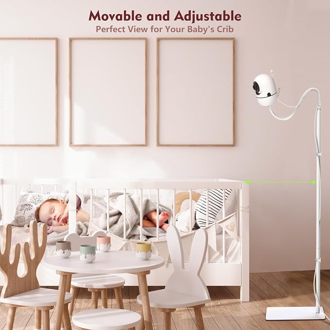 Baby Monitor Floor Stand Compatible with HelloBaby, Nanit Pro, Infant Optics, Babysense, Owlet, Baby, Bonoch, Adjustable Height from 37.4-69, Universal Baby Camera Stand Mount, Safety for Nursery - Image 5