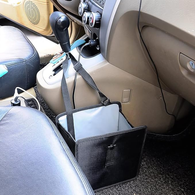 Foldable Trash Can, Hanging Waterproof Leakproof Storage Bag with Large Capacity, Car Interior Accessories (Large) - Image 7