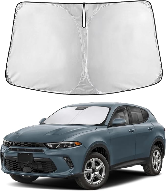 EcoNour Windshield Sunshade Compatible for Dodge Hornet 2023 2024 2025, Sun Visor for Front Windshield & Window Sun Shade Cover, UV Heat Blocker & Protector, Car Accessories by EcoNour