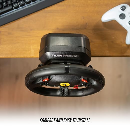 Thrustmaster T98 X Ferrari Licensed Racing Wheel & Pedal Set - XBOX & PC | 240-degree rotation, bungee-cord resistance, paddle shifters, 3 driving modes, Hall-Effect sensors, tool-free desk clamp - Image 5