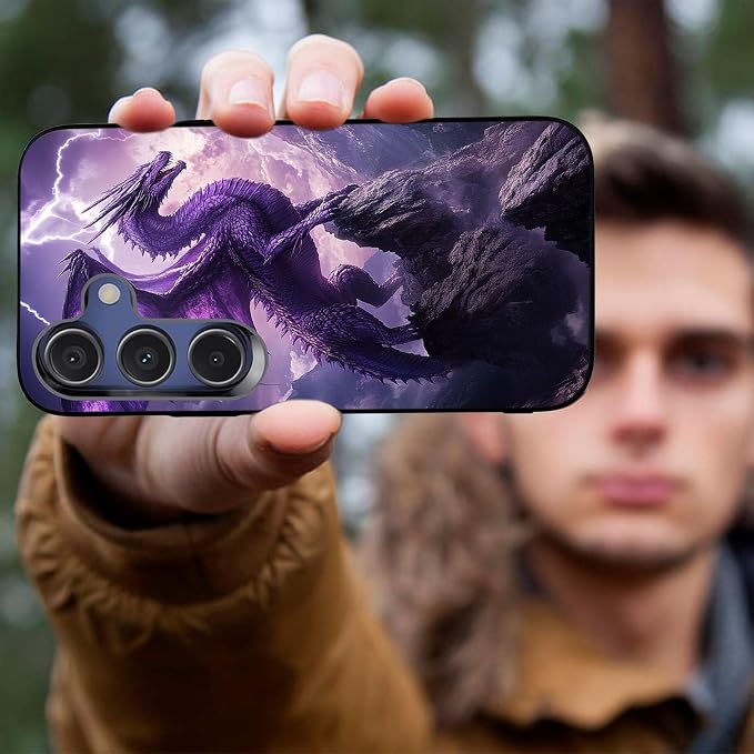 Designed for Galaxy A16 5G Phone Case,Slim Silicone Shockproof Protective Case for Galaxy A16 5G 6.7 inch,Purple Dragon - Image 4