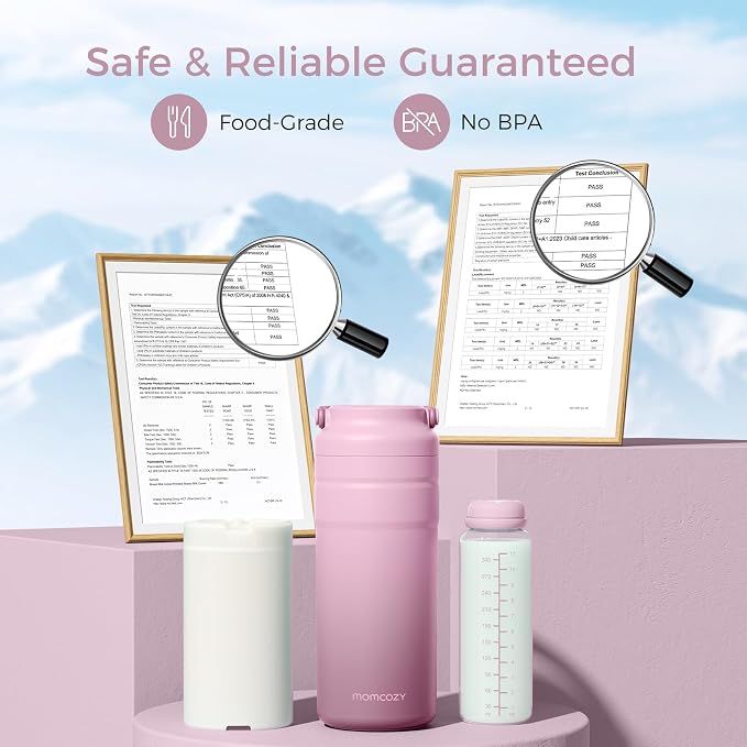 Momcozy Portable Breast Milk Cooler for Travel, 24H Ice-Free Cooling Breastmilk Storage Bottles Container, 12oz Leak Proof Outdoor Small Freezer, Baby Breastfeeding Essential for New Moms - Image 7