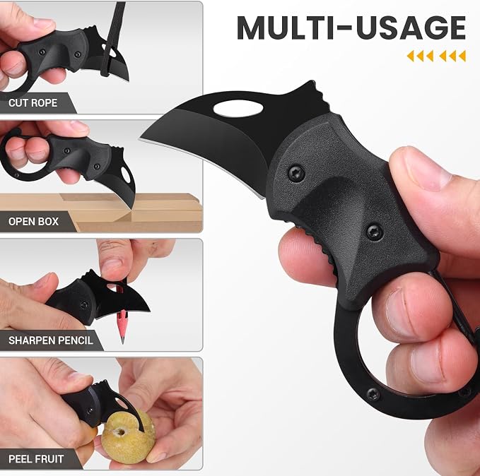 FUNBRO Small Pocket Knife Gift for Men | Keychain Box Cutter with 1.34inch Blade, Mini Folding Knives EDC Gadgets, Stocking Stuffers Gift for Adults Men Him - Image 3