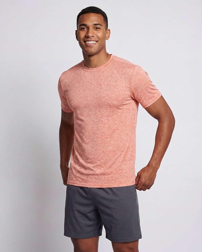 5 Pack Men's Dry Fit Short Sleeve T-Shirt Gym Workout Athletic Running Tee | Cooling, Moisture-Wicking, Crew Neck, Quick-Dry, Breathable, Active, Exercise, Fitness, Basketball, Cycling, Hiking, Tennis - Image 2