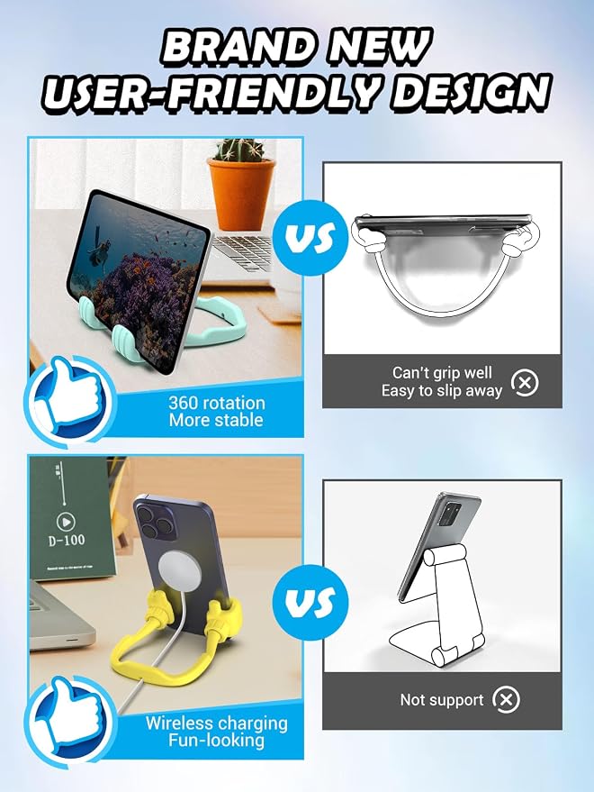 Gifts for Adults Men Women Teens: Girls Boys Gifts for Kids Thumbs Up Lazy Cell Phone Stand Holder for Desk Funny Gift for Dad Mom Wife Husband Teenage Stocking Stuffers Cool Gadget Trendy Stuff - Image 5