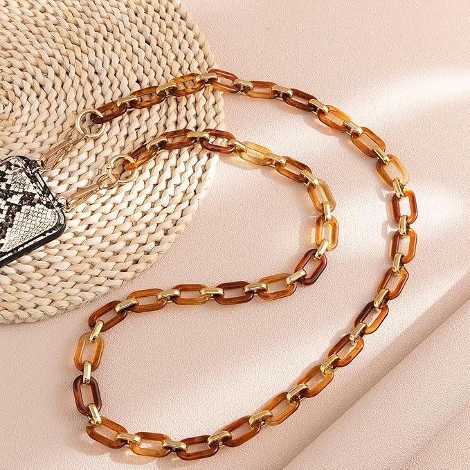 Phone Crossbody Chain Cell Phone Lanyard,Acrylic Shouder Strap Universal Cellphone Chain Strap with Tether Patches Compatible with Most Phones Bag Purse - Image 2