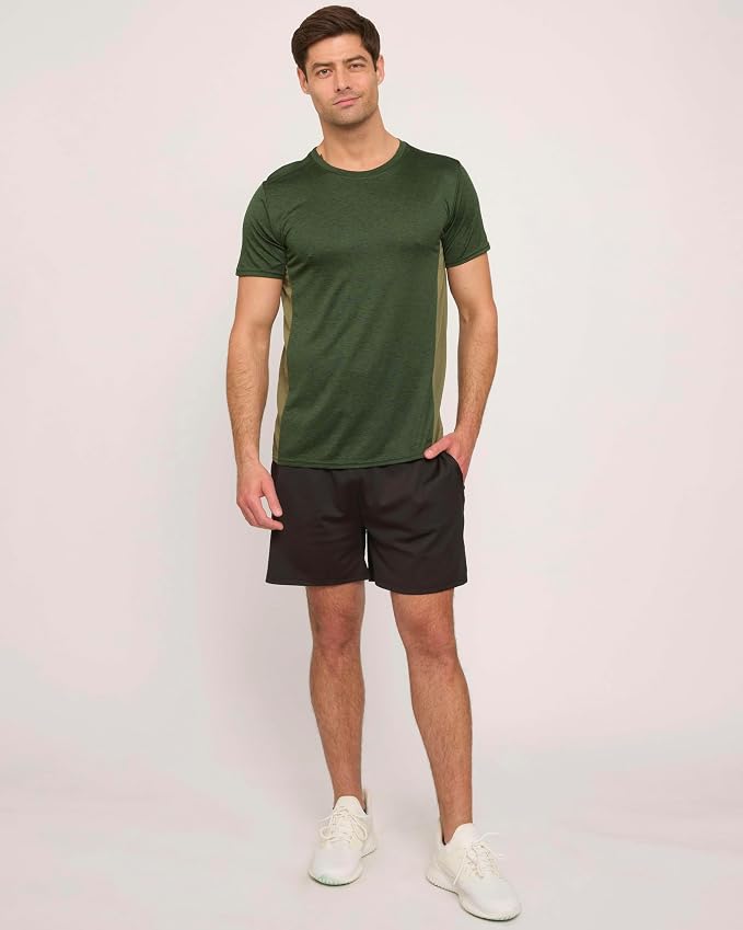5 Pack Men's Dry Fit Short Sleeve T-Shirt Gym Workout Athletic Running Tee | Cooling, Moisture-Wicking, Crew Neck, Quick-Dry, Breathable, Active, Exercise, Fitness, Basketball, Cycling, Hiking, Tennis - Image 8