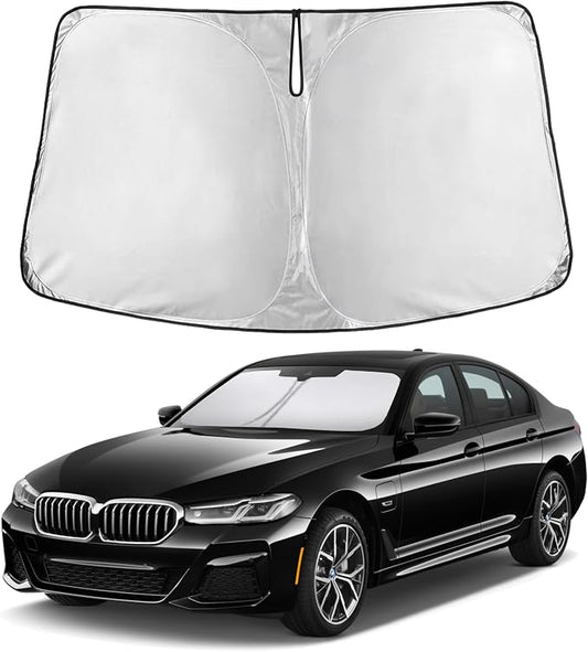 EcoNour Windshield Sunshade Compatible for BMW 5 Series G30 G31 2017-2021 2022 2023, Sun Visor for Front Windshield & Window Sun Shade Cover, UV Heat Blocker & Protector, Car Accessories by EcoNour