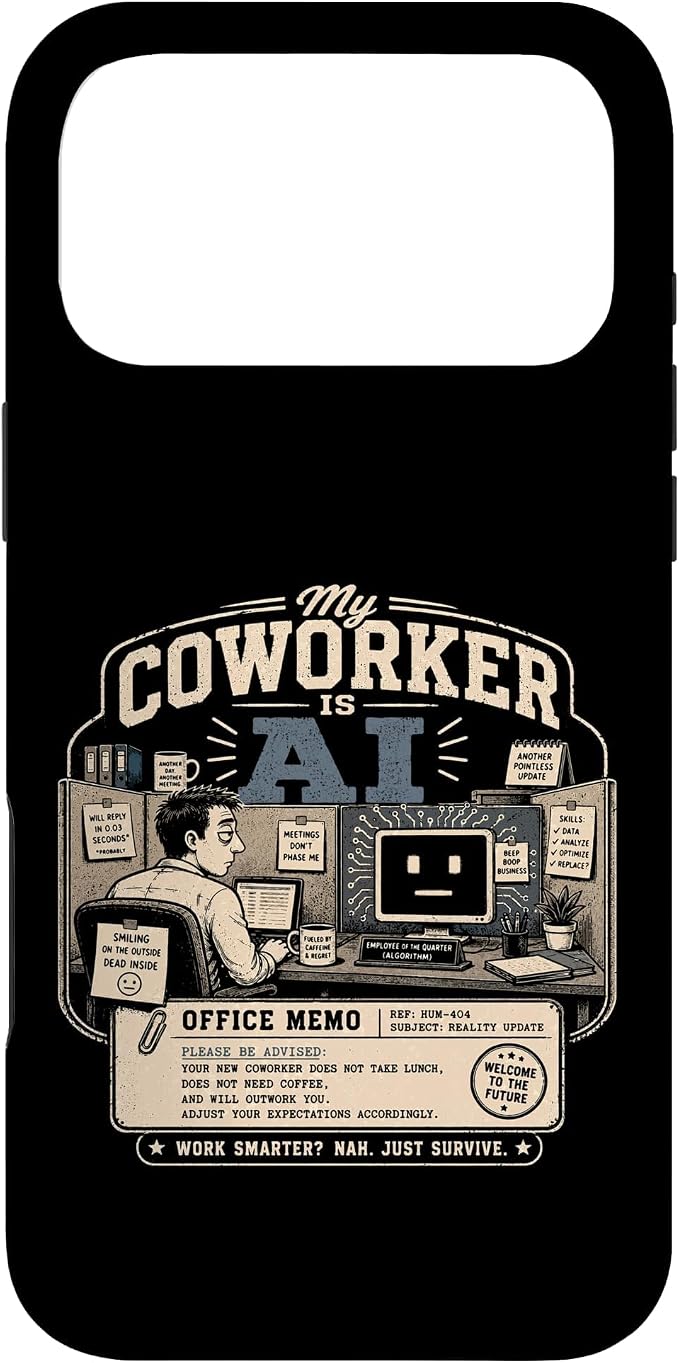 My Coworker is AI Office Humor Funny Workplace Replacement Case for iPhone 17 Pro Max by Unknown