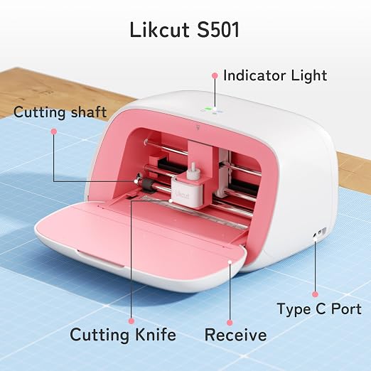 Likcut Portable Vinyl Cutter Machine for DIY Crafts, Compact Cutting Machine for Stickers - Image 7