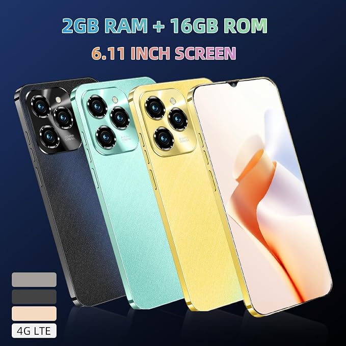 Unlock Phone, 4G Network Android Phone, 6.3-inch Screen, 2GB RAM+16GB ROM/TF 128GB, Dual SIM Cards, Dual Cameras, Suitable for Novice Users (83white) - Image 8