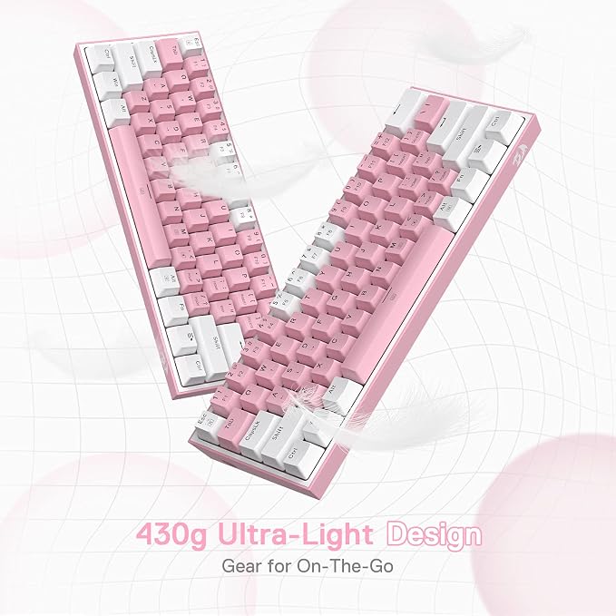 Redragon K617 Wired 60% Compact Hot-Swap RGB Gaming Mechanical Keyboard | 61 Keys Design for More Room to Aim, Swap-Ready Socket for Mod, Vibrant 20-Mode Lighting Hype Vibing, Pro Software Supported - Image 3