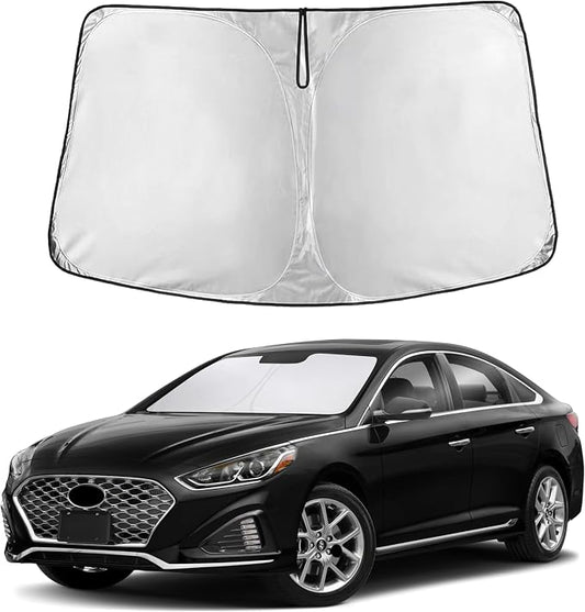 EcoNour Windshield Sunshade Compatible for Hyundai Sonata 2015-2017 2018 2019, Sun Visor for Front Windshield & Window Sun Shade Cover, UV Heat Blocker & Protector, Car Accessories by EcoNour