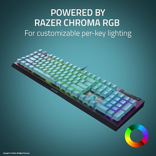 Razer BlackWidow V4 X Mechanical Gaming Keyboard, Zenless Zone Zero Edition | Green Switches Tactile & Clicky, 6 Macro Keys, Chroma RGB, Doubleshot ABS Keycaps, Sound Dampening & Stabilizers - Image 5