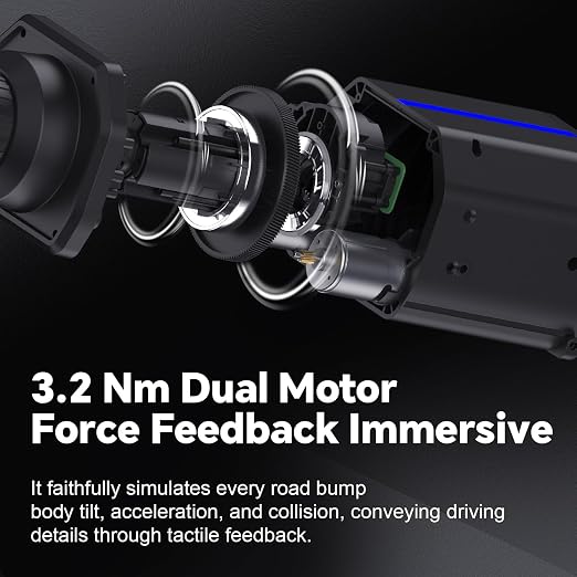 PXN V99 Force Feedback Racing Wheel, with Pedals and Shifter | Detachable 270°/900° Steering Wheel, Hall Pedals & H-Shifter - for PC, Xbox Series X|S, Xbox One, and PS4 - Image 3