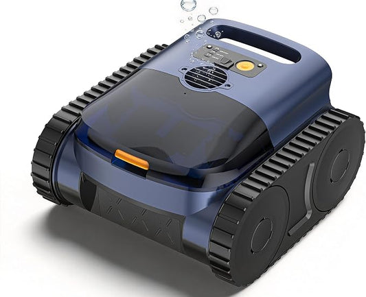 Pool Vacuum for Inground Pool, Cordless Pool Cleaner Robot with Smart Navigation, Self-Parking, LED Indicator, Wall&Waterline Above Ground Pool Vacuum Cleaning up to 2150 Sq.ft by PoolVacuumRobot