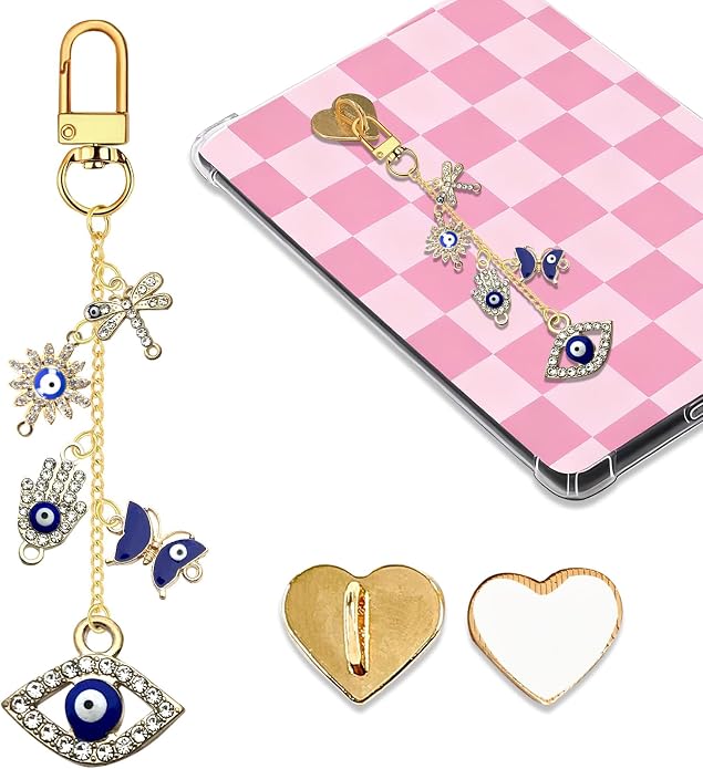 Charm Chains for Kindle,Cute E-reader Phone Charm Bracelets Accessories Compatible for Kindle E-Reader Phone iPad AirPod,Gifts for Reader Booklovers by Unknown
