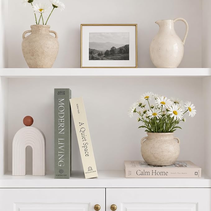 Decorative Books for Home Decor, Set of 3 Stackable Fake Books for Coffee Table Bookshelf Decor, Modern Aesthetic Decorative Book for Home Living Room Bedroom Office Decoration, Sage Green - Image 2
