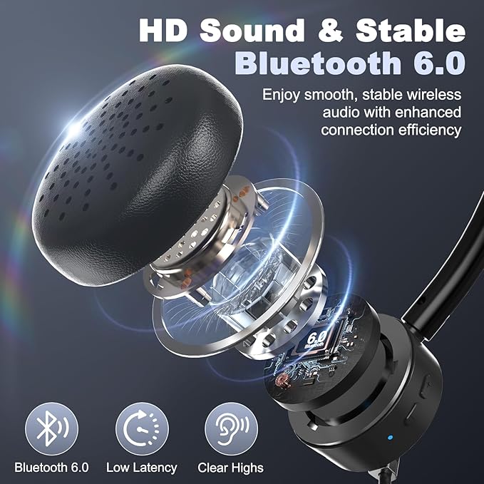 Bluetooth Headset with Microphone, Single Ear Wireless Headset for Cell Phones - Image 4