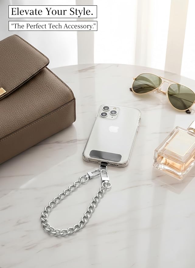 Metal Phone Wrist Lanyard Lightweight Aluminum Cellphone Strap Wristlet Classic Metal Phone Chain for Women and Men - Image 3