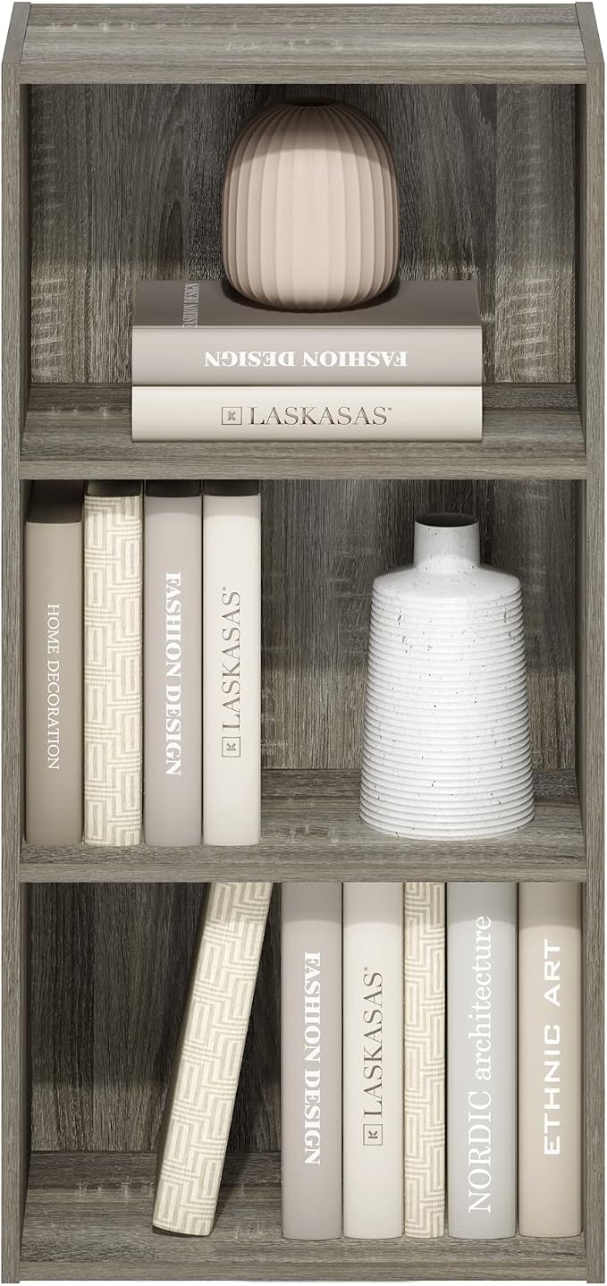 Furinno Luder 3-Tier Open Shelf Bookcase, French Oak - Image 5