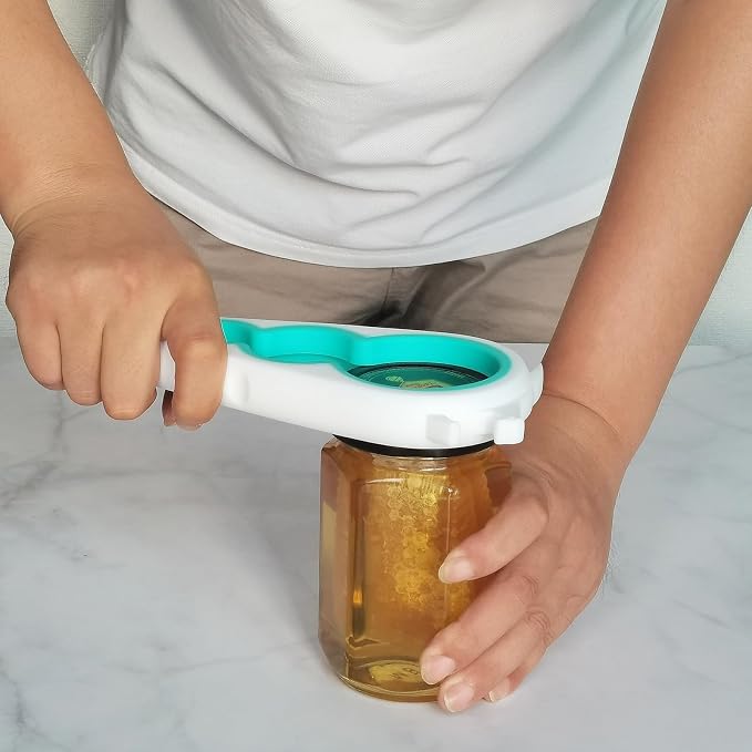 Jar Opener for Weak Hands, 5 in 1 Bottle Opener for Seniors with arthritis | Multifunctional Adjustable Lid Opener with Non-Slip Rubber Gripper Pad – Effortlessly Opens Jars, Bottles & Pop-Top Cans - Image 7