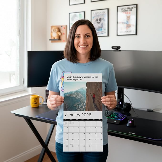 2026 Memes Wall Calendar | 12 Months of Hillarious Memes/Jokes to Keep You Laughing All Year, Funny White Elephant Gift For Him or Her, Give Them Something That Will Make Them Smile - Image 7