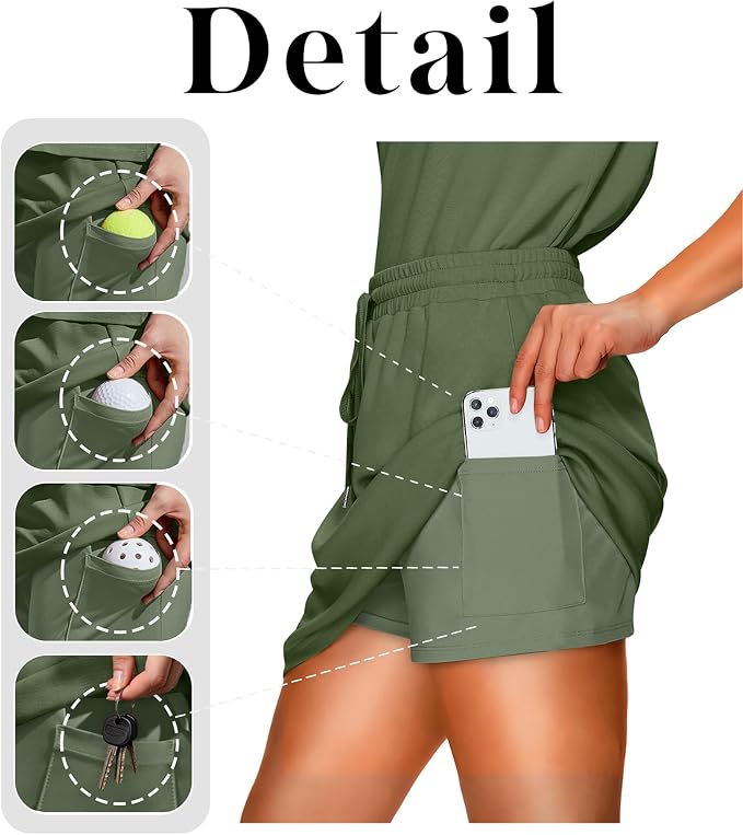 NIASHOT Two Piece Skirt Sets for Women Summer Vacation Travel Outfits Tennis Golf Skorts Versatile Lounge Sets - Image 4