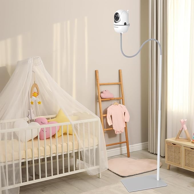 HelloBaby Baby Monitor Floor Stand - Adjustable Height Camera Mount for HB6550/ Plus/ HB6560/ HB65/ HB6148/ HB6351/ HB40/ HB6339 & More Model, Stable Base, No-Drill Installation, Wall-Safe Holder - Image 2