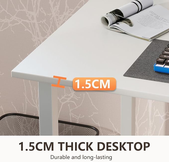 BestOffice Computer Desk,Home Office Desk, Modern Simple Style for Home Office Study Writing (White, 55 Inch) - Image 7