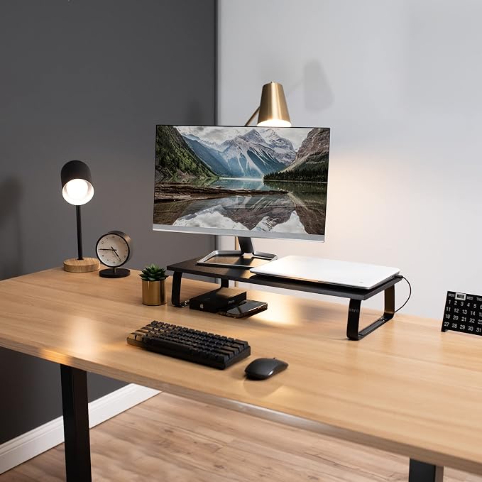 VIVO Monitor and Laptop Stand, 24 inch Desktop Riser, Black, STAND-V000D - Image 2