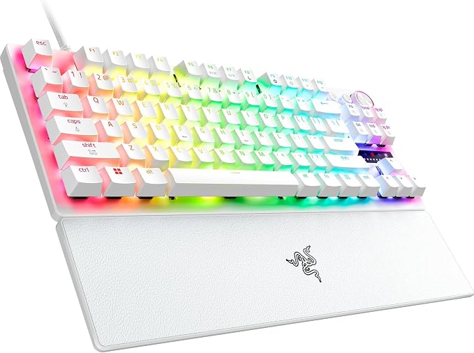 Razer Huntsman V3 Pro TKL 8KHz Esports Gaming Keyboard, White | Analog Optical Switches Gen 2, 8000 Hz Polling, Razer Snap Tap, Rapid Trigger, Adjustable Actuation, Media Controls - Image 13