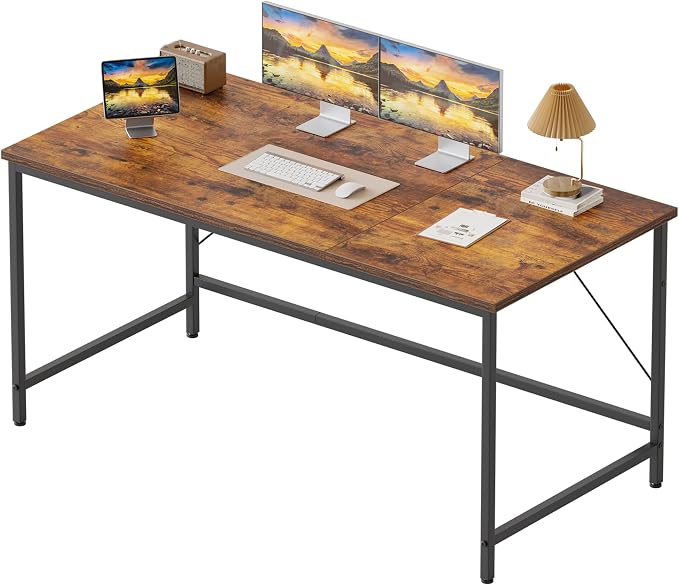 Mericonia 48x20 Inch Computer Desk, 0.6" Thick Small Office Table | Modern Simple Style, Small Study & Writing Table for Home Bedroom Work, Brown by MERICONIA