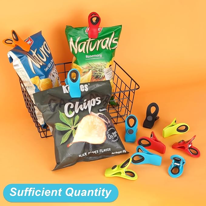 JETMORE 30 Pack Bag Clips, Multicolor Potato Chip Bag Clips, Food Clip - Image 4