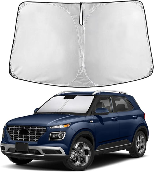 EcoNour Windshield Sunshade Compatible for Hyundai Venue 2020-2023 2024 2025, Sun Visor for Front Windshield & Window Sun Shade Cover, UV Heat Blocker & Protector, Car Accessories by EcoNour
