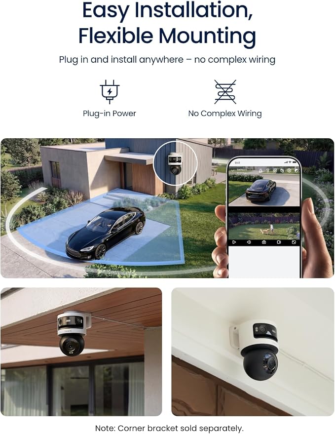REOLINK OMVI 3i WiFi, 10MP+8MP 4K, Triple-Lens Outdoor Security Camera | 180° Panoramic + Pan-Tilt, SyncTrack&Auto Tracking, Dual-Band WiFi 6, Smart Detection, Local AI Video Search, No Monthly Fees - Image 7
