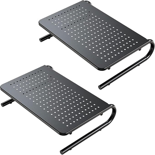 HUANUO Monitor Stand Riser for Desk, Laptop Stand, Laptop Shelf w/Vented Metal, Desktop Computer Stand Desk Organizer for Laptop, PC, Printer by HUANUO