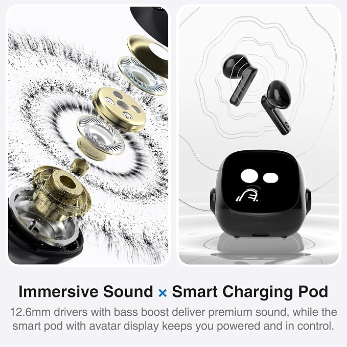 OSO AI Earbuds with ChatGPT & Claude Integration, Smart Wireless Bluetooth Ear Bud Recorder Meeting Assistant, Transcribe + Summarize in 102+ Languages for Work Call Home, Charging Pod w/Display - Image 3