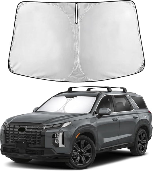 EcoNour Windshield Sunshade Compatible for Hyundai Palisade 2020-2024 2025 2026, Sun Visor for Front Windshield & Window Sun Shade Cover, UV Heat Blocker & Protector, Car Accessories by EcoNour